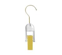 Fahoujs Clear Acrylic Scarf Clamp with Sturdy Steel Hook for Garment Display and Storage Multipurpose Home Organization Accessory Steel Coated Sock Organizers Clips