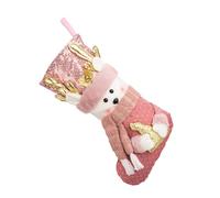 Fahoujs Colorful Sequins Christmas Stocking Snowman/Reindeer/Santa Present Bag Fireplaces Hanging Ornament Party Supplies Fireplaces Hanging Stockings