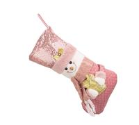 Fahoujs Colorful Sequins Christmas Stocking Snowman/Reindeer/Santa Present Bag Fireplaces Hanging Ornament Party Supplies Fireplaces Hanging Stockings