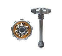 Fahoujs Combined Alloy Conjuring Stick Spinner Detachable Finger Fiddle Toy 6 Smooth Metal Globes Comforting Rotation Sound Compact Transportable Ease Pocket Sized Conjuring Stick Fiddle