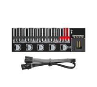 Fahoujs Computer Cooling Fan Splitter with 5 Port 4Pin Connection for Simultaneous Speed Control Circuit Construction High Efficiency Cooling Hub