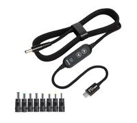 Fahoujs Computer Power Cable 100W Efficient USB Type C and 5.5mm Direct Power Supply Port Charging Cord 8 Adapters Type C Laptop Charging