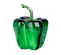 Fahoujs Crystal Peppers Decoration Lifelikes Vegetable Art for Shelf Desk Photography Safe NonSlip Base Gift Simulated Peppers Crystal Decoration