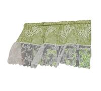 Fahoujs Elegant Semi Sheer Window Valance Lace Drape Window Covering Instantly Curtain Room Decoration Upgrades Polyester Lace Curtains