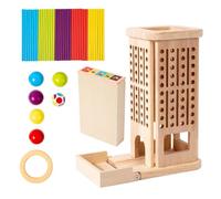 Fahoujs Engaging Wooden Stick Tower Activity Toy Fostering Dexterity and Social Interaction Various Occasion Gathering Fun Tower Wood Stick Game