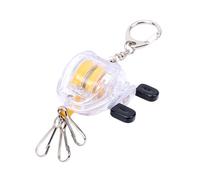Fahoujs Fishing Accessories Fishing Reel Keychain Fishing Tackle Lock Buckle With Retractable Wire Rope Quick Buckle Keychain