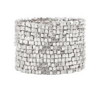 Fahoujs Glittering Cubic Design Alloy Corrosions Resistant Lightweight Jewelry for Long Lasting Everyday Use Shining Cubic Hand Chain Jewelry