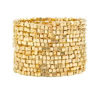 Fahoujs Glittering Cubic Design Alloy Corrosions Resistant Lightweight Jewelry for Long Lasting Everyday Use Shining Cubic Hand Chain Jewelry