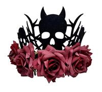 Fahoujs Halloween Rose Flower Crowns Headwear Witch Costume Accessory Lightweight Reusable Child Friendly Design Witch Rose Headpiece For Adults