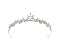 Fahoujs Luxurious Rhinestones Crystal Headdress for Girls Comfortable Wear Artistic Craftsmanship Headpiece for Multiple Event Sparkling Girls Wedding Crown