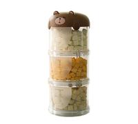 Fahoujs Multifunctional Visible Pet Food Organizers Storage Container Tiered Design Simple Wipe Clean Dog Cats Treats Container Stackable Cats Dog Food Organizers