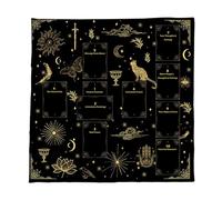 Fahoujs Multifuntional Velvets Tarots Tablecloth Soft Long Wearing Fabric Altars Cloth Foldable Design Night Theme For Readings Esoterics Table Cover