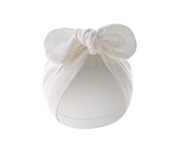 Fahoujs Newborn Hat Indian Hat Breathable Infant Hospital with Large Bowknot Solid Color Baby Brimless Windproof Caps Baby Newborn Girls Boy with Bow White