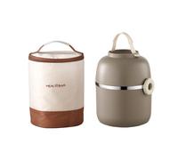 Fahoujs Office Student Sealed Lunch Box Stainless Steels Food Container Sealed Hot Food Cup Lunch Jar for Daily Use Easy to Carry Portable Insulated Lunch Box