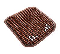 Fahoujs Organic Wood Bead Cushion Seat Pad 16x16Inch Square Slip Proof Base Ergonomic Home Office Accessory Cooling Cushion Pad
