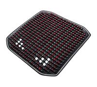 Fahoujs Organic Wood Bead Cushion Seat Pad 16x16Inch Square Slip Proof Base Ergonomic Home Office Accessory Cooling Cushion Pad