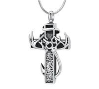 Fahoujs Oxidation Pet Memorial Cut Brooch Necklace with Hidden Ashes Compartment Rustproof Steel Cut Urn Brooch for Pet Ashes