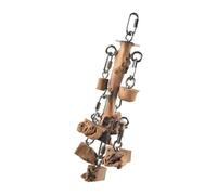 Fahoujs Permanent Wood Bird Cage Chew Toy Rustless Hanging Foraging Entertainment Large Conure Dolls