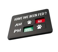 Fahoujs Pet Feeding Reminder for Dog Cats Daily Indication Chart Feed Your Pet, Fridge Magnets and Double Side Tape Gift Dogs Feeding Reminder Sign with Magnet
