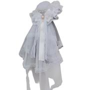 Fahoujs Punk Veil Hat With Hair Clip Lace Bowknot Barrette Side Clip For Female Halloween Party Costume Styling Accessories Elegant Accessory