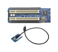 Fahoujs Small PCIE to Double Extend Adapter Card Module Board with USB Cable ASM1083 Main Control for Computer Board Small PCIE to Double Expansion Card