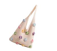 Fahoujs Stylish Teen Girl Shopper Bag Soft Fabric With Spacious Interior Great Shoulder Bags Casual Handbag For Daily Essential Crochet Bag