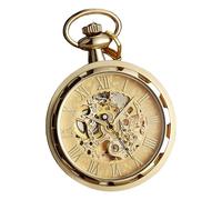 Fahoujs Subcultures Punks Mechanical Pocket Watch Featuring Clear Glass Face and Dials for Roleplay Game Anime Pocket Watch Nostalgic Timepiece