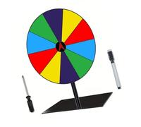 Fahoujs Tabletop Prize Turntable Fortunes Wheel Spinnings Game Lucky Draws Roulette Erasable Reusable Fortunes Erasable Wheel Party Turn Plate