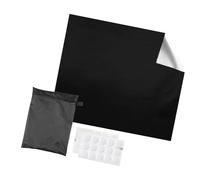 Fahoujs Temporary Lightproof Window Curtains Identity Adhesive Plan Modifiable Length Sun Blocking Panel for Bedrooms 420D Fabric Transportable Modifiable Window Cover