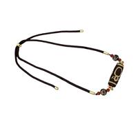 Fahoujs Traditional Tibetan Dzi Bead Necklace Handmade Nine Eye Protections Symbol Neck Chain For Energy Balancing Rituals Wisdoms Power Protections Jewelry