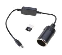 Fahoujs Travel Friendly 5V USB Type C To 12V Car Adapter Converter Cable Cord For 10W Low Power Devices Fan LED Light USB Connector Adapter