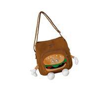 Fahoujs Unconventional Hamburger Crossbody Bag in Corduroy Fabric Combines Quirkiness and Practicality for Modern Users Soft Corduroy Bag
