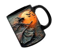 Fahoujs Unique Witches Themed Ceramic Mugs Large Capacity Halloween Gifts Coffee Cup for Hot Chocolate Teas Gift Kitchen Drinkware