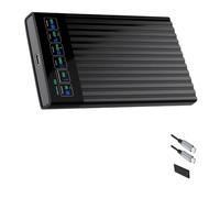 Fahoujs USB 3.2 Gen1 SATAs Enclosure for 7mm 9.5mm 2.5" Drive Real Time Health Checks Temperature Voltages Display Aluminum Case