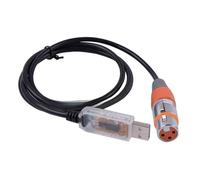 Fahoujs USB To DMX512 Control Cable RS485 Converter Adapter For Stage Lighting 3 Pin 180cm Black Housing Stability