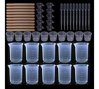 Fahoujs Useful Reusable Resin Tools Kit Silicone Mixing Cups Measuring Cups Stirrers Great Gifts For Children Adults Lover Wholesale Bulk Lots Stone Loose Natural Gemstones Round Crystal