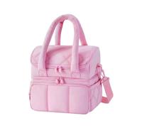 Fahoujs Women's Double Compartment Lunch Bag Insulated Leakproof Practical and Reusable for Work Outdoor Camping Or Family Picnics Travel Meal Prep Bag