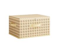 Fahoujs Zippered Foldable Storage Box For Clothes Large Capacity Nonwoven With Lid & Space-Saving Design Efficient Home Storage Organizers With Handle