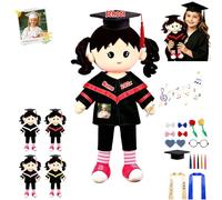 FAHOXUMR 2026 Personalised Graduation Plush Doll with Cap and Gown, 16 Inch Soft Custom Stuffed Animal Graduation Gift for Girls Preschool Kindergarten to University Graduates