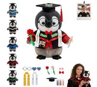 FAHOXUMR Custom Graduation Plush 2026 with Photo and Name, Penguin Graduation Stuffed Animal Gift for Preschool Kindergarten to College Graduates