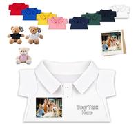 FAHOXUMR Custom Teddy Bear Clothes with Photo Text, Personalised Stuffed Animal Clothing Fit 8-16inch Stuffed Bear Clothing, Personalised Doll Clothes Make Your Own Plush Doll Shirt