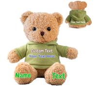 FAHOXUMR Personalised Gifts Teddy Bear for Her Him, Personalised Plush Toys Stuffed Bear with Text+Photo as for Valentines Day Christmas Day Birthday Anniversary (12 inch-Text+Photo)
