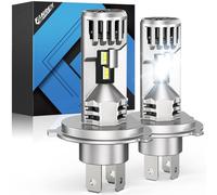 FAHREN H4 LED Light Bulbs, 800% Super Bright 9003 RV Interior Lights with 12000 RPM Turbo Fan, 6500K Cool White IP68 Waterproof Pack of 2