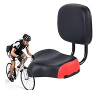 Fahrrad Rücksitz - Fahrradsitz Mit Rückenlehne | Komfortabler Fahrradsitz Mit Rückenlehne | Breiter, Ergonomischer Sattel, Weiches PU-Lederkissen, Stoßdämpfendes Für Mountain Road-Training