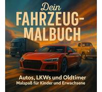 Fahrzeugmalbuch: Das Ultimative Fahrzeugemalbuch: über 42 realistische Malvorlagen für Kinder und Erwachsene - Entspannung, Kreativität und pure ... Geländewagen und Oldtimer: Malbuch Geschenk