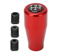 FAHZGK 5 Speed Gear Shifter Lever Knob, Aluminum Gear Shifter Head with Clear Shift Pattern, Sturdy Replacement for Most Manual Vehicles, M8 M10 M12 Thread Sizes (Red)