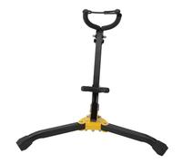 FAHZGK Folding Saxophone Stand, Adjustable Alto Tenor Sax Holder Rack with Soft Padded Arms and Chain Lock, Sturdy Metal Triangle Base for Studio Display or On - the - Go Use