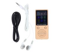 FAHZGK MP3 MP4 Player with Bluetooth 5.0, 1.8 Inch LCD Color Screen, HiFi Lossless Music Player with Speaker, Video Playback, FM Radio, E Book Reader for Sports Travel (Golden)