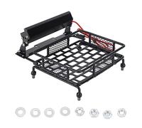 FAHZGK RC Car Roof Rack Luggage Carrier with LED Light, Universal Fit for Axial HSP HPI, Durable Iron Construction for Off - Road Remote Control Vehicles