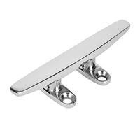 FAHZGK Stainless Steel Boat Cleat, Marine Rope Cleat with Mirror Polish Finish, 316 Stainless Steel Base Cleat for Docking and Mooring (4 Inch (102mm ID, 3.8mm Thickness))